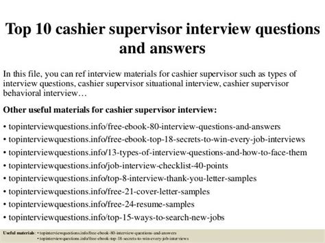 30 Cashier Interview Questions and Answers .